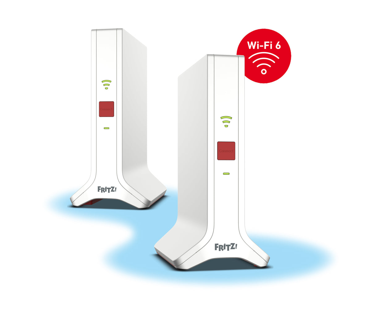 EAN 4023125031106 - Mesh Set FRITZ! 4200 2-pack Edition International Doble banda (2,4 GHz / 5 GHz) Wi-Fi 6 (802.11ax) Rojo, imagen 1
