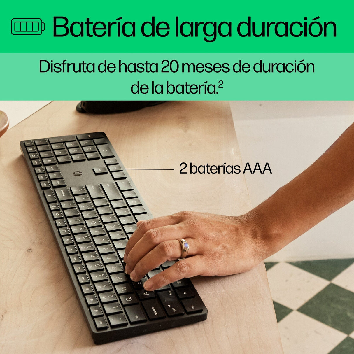 Teclado Inglés Hp Inalámbrico Programable 450