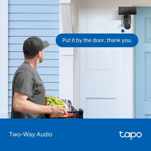 Tp-Link Tapo C411 Kit Venkovn Cámara, Solrn Panel (3mp, 2k Qhd, 1296p, Ir 9m, Wifi, Micro Sd Card, Ip65)