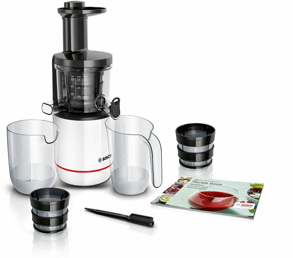 EAN 4242002956015 - Bosch MESM500W exprimidor Exprimidor lenta 150 W Negro, Blanco imagen 1