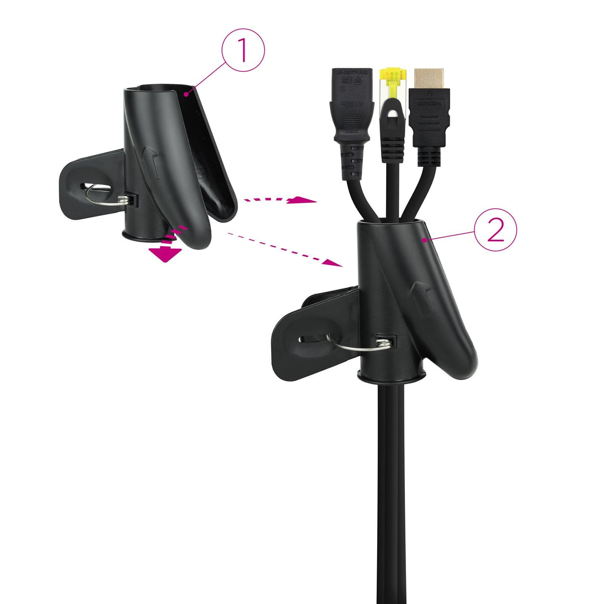 EAN 8433281012424 - Nanocable 10.36.0003-BK pasacables 2,5 cm imagen 2