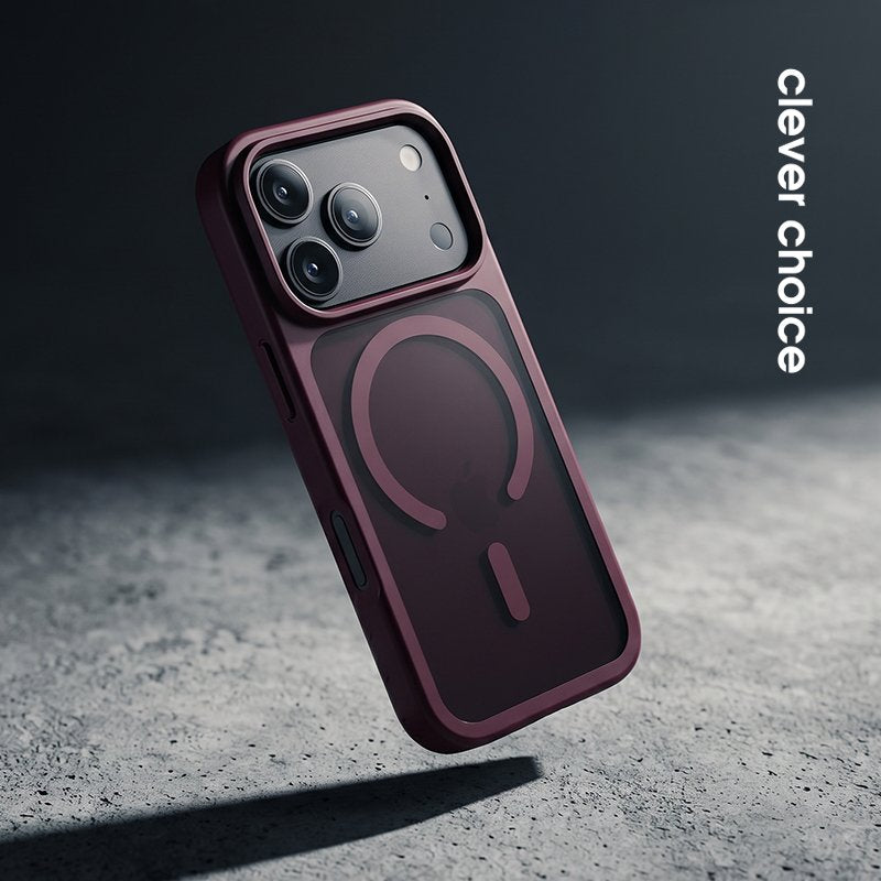Etui Matte Magnetic Magsafe Iphone 18 Pro / Iphone 17 Pro Burgundowe