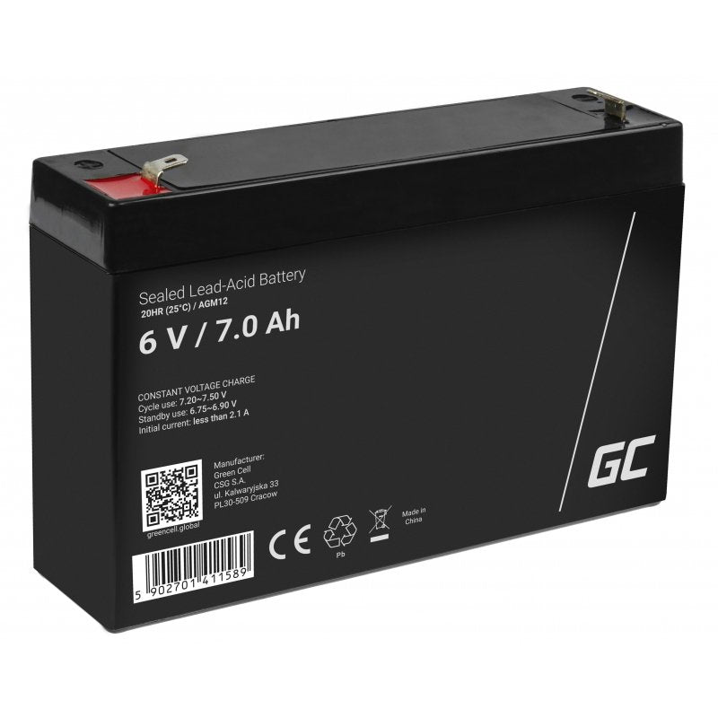 EAN 5902701411589 - Green Cell AGM12 batería recargable industrial Sealed Lead Acid (VRLA) 7000 mAh 6 V imagen 1
