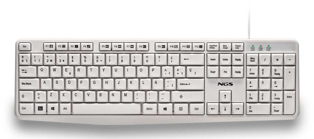 EAN 8435430628319 - NGS HERITAGE teclado Universal USB QWERTY Español Blanco imagen 1