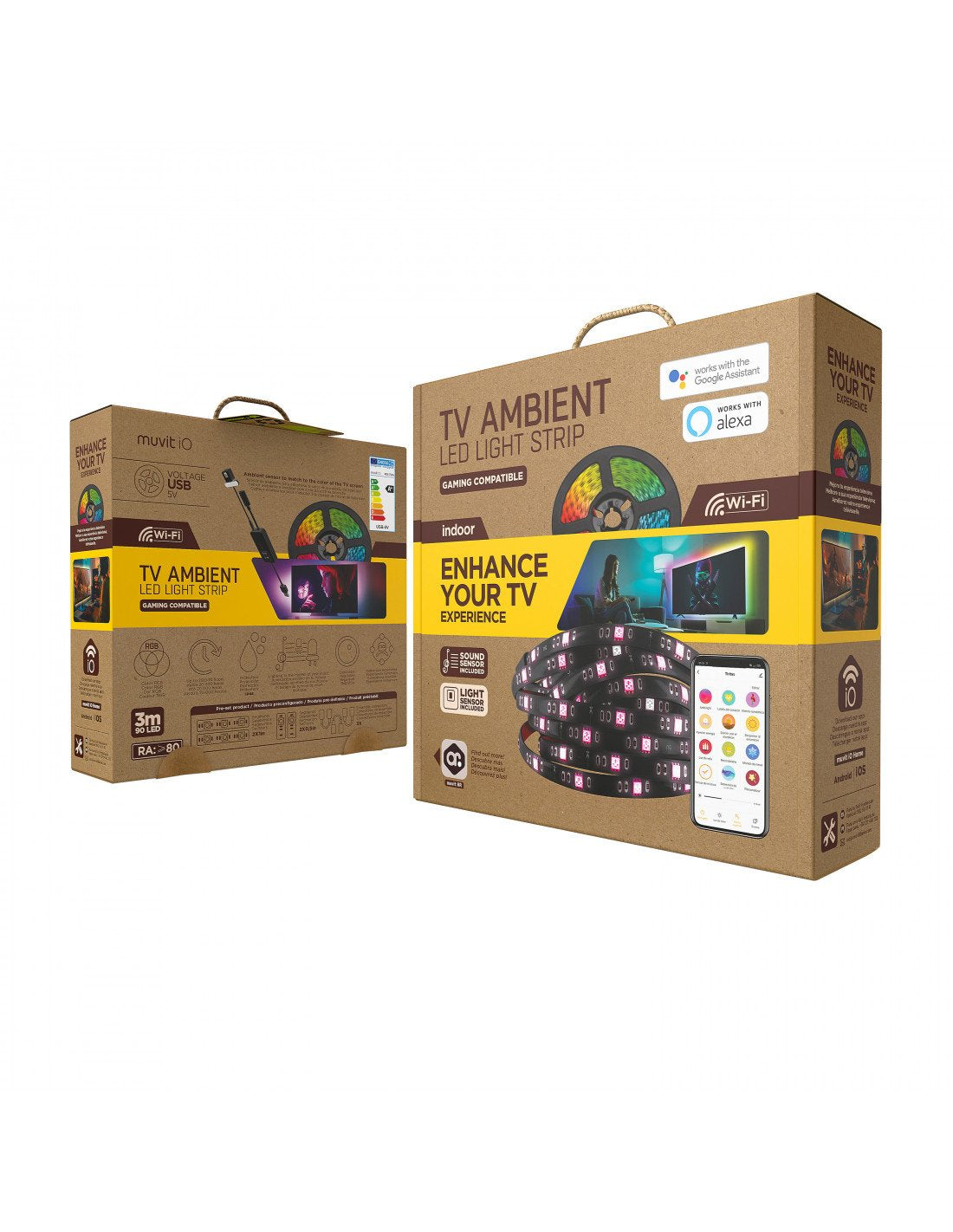 Tira Led Muvit Io Miolst005 3m Color Rgb Regulable