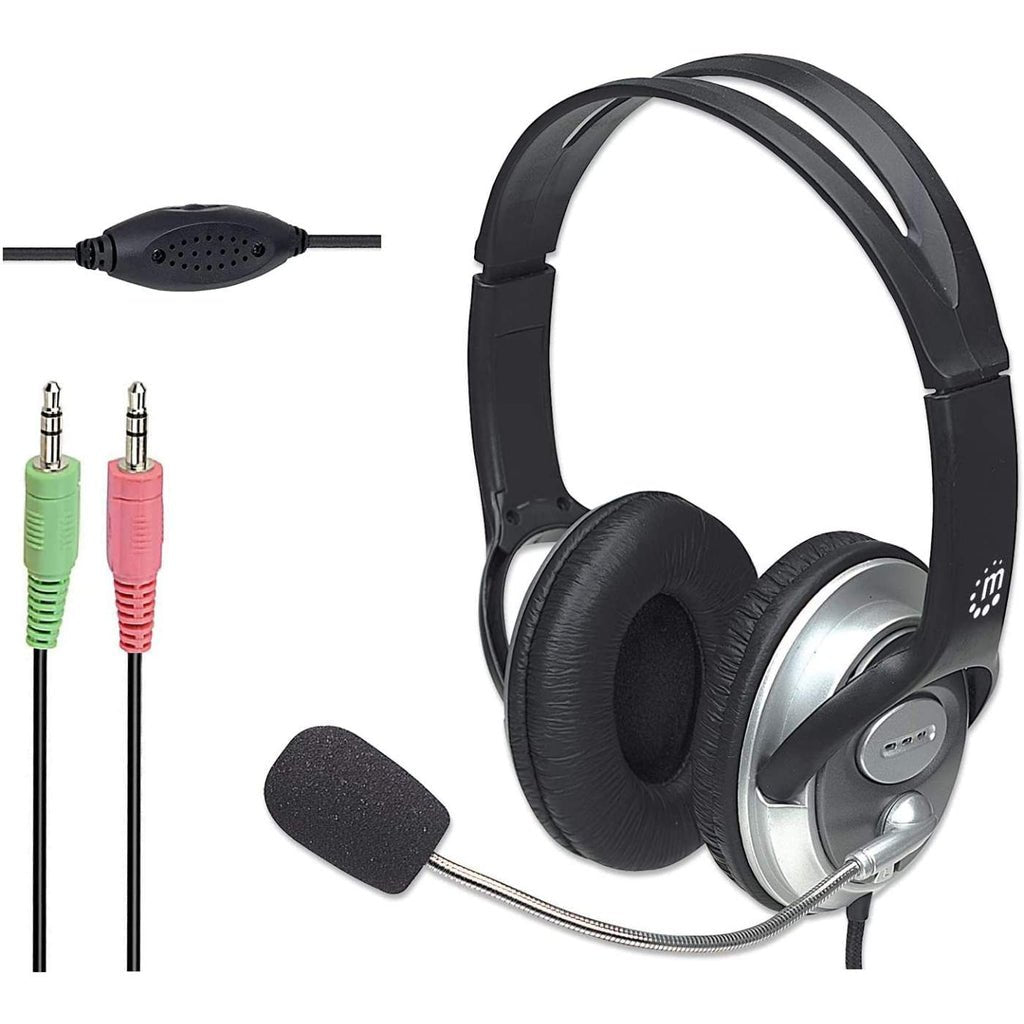 EAN 0766623175555 - Manhattan 175555 auricular y casco Auriculares Alámbrico Diadema Llamadas/Música Negro imagen 4