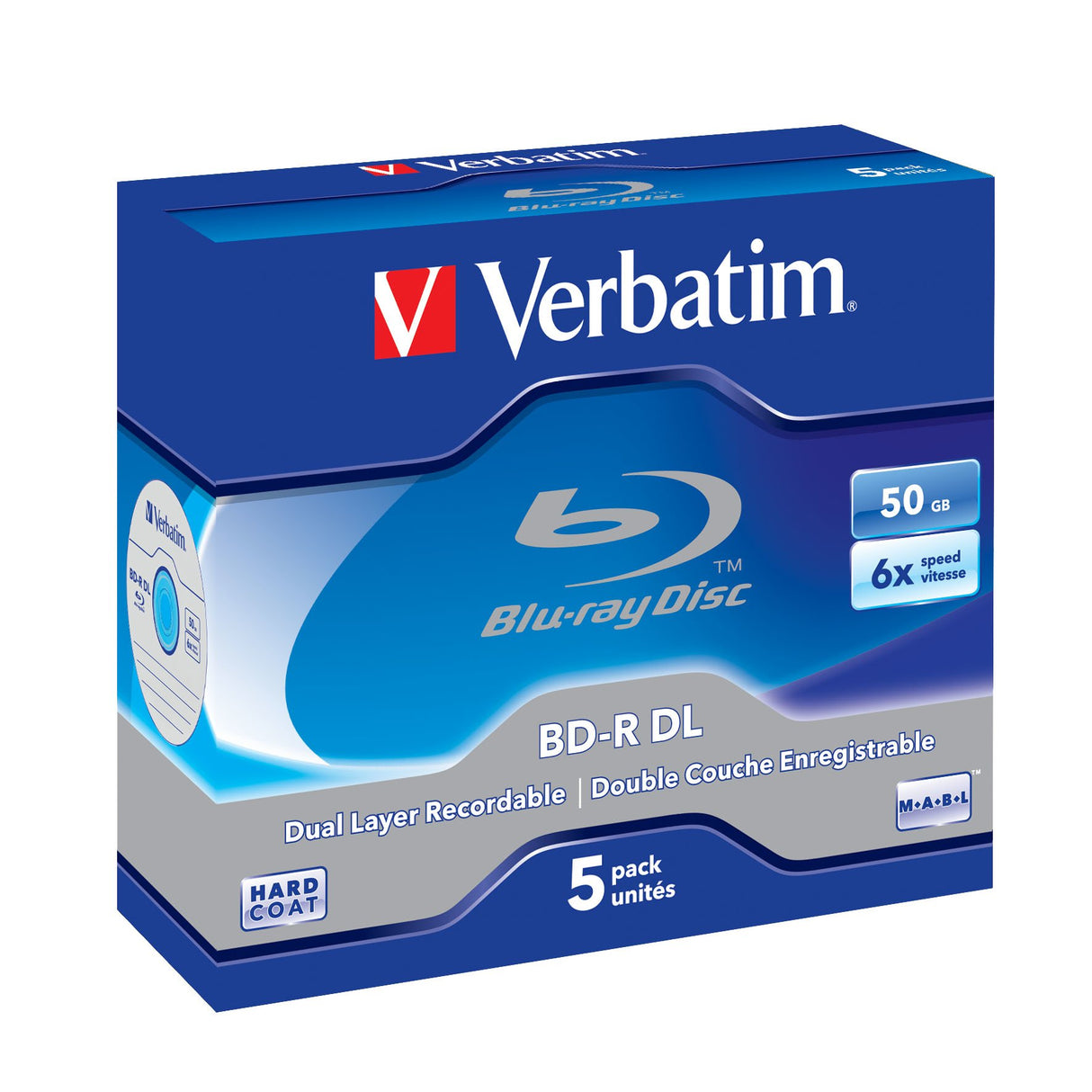 EAN 0023942437482 - Verbatim 43748 disco blu-ray lectura/escritura (BD) BD-R 50 GB 5 pieza(s) imagen 1