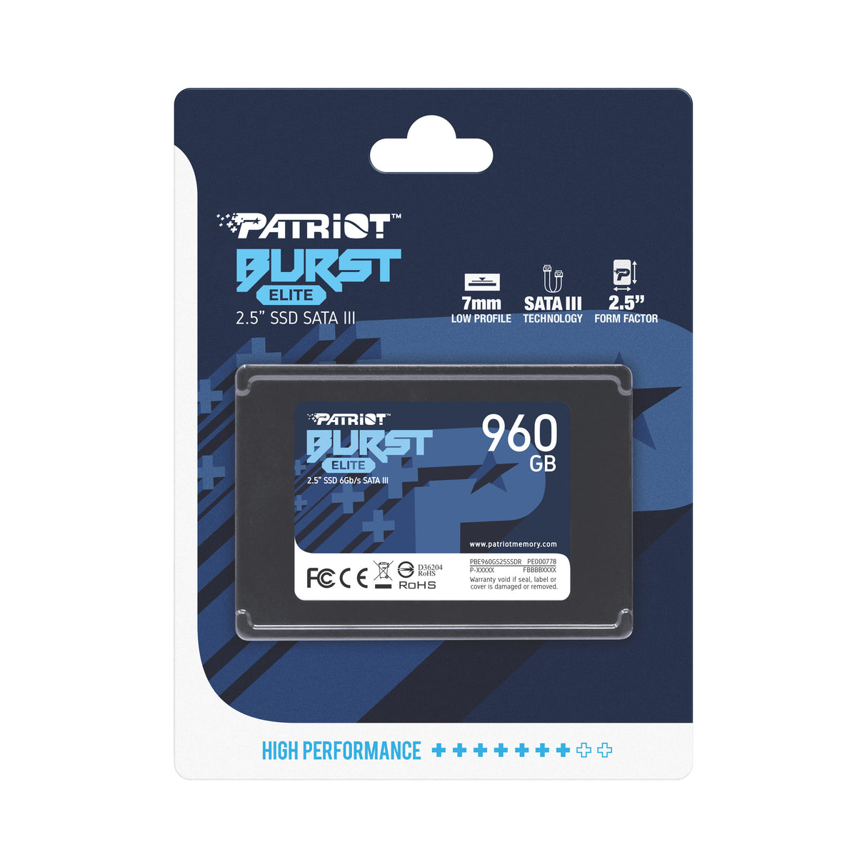 EAN 0814914027769 - Patriot Memory Burst Elite 960 GB 2.5" Serial ATA III imagen 6