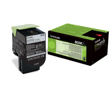 EAN 0734646476324 - Lexmark 802K cartucho de tóner 1 pieza(s) Original Negro imagen 1