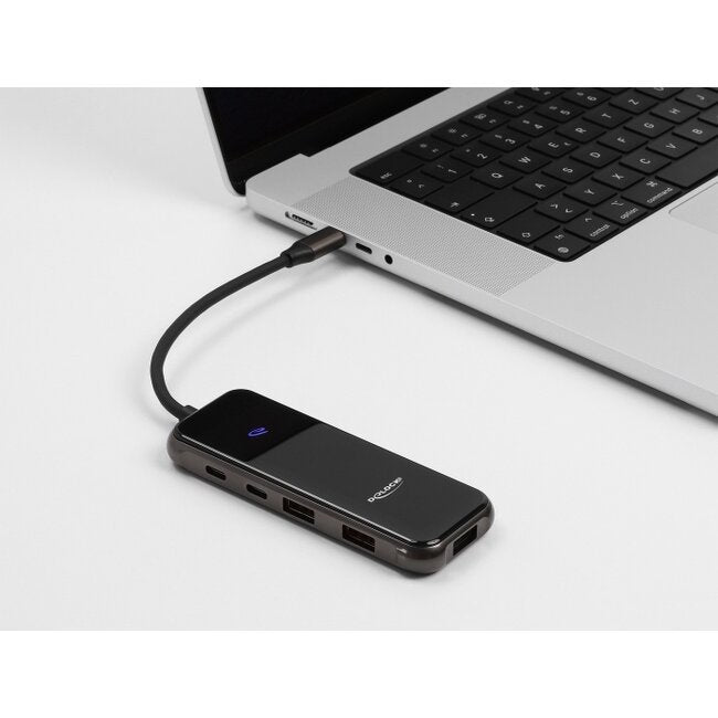 Usb Type-C Estación De Acoplamiento 4k - Hdmi Usb Hub Sd - Micro Sd Slot Pd 3.0 85 W Oberfläche De Templado Cristal
