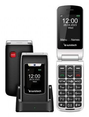 Teléfono Móvil Sunstech Celt23bk Para Personas Mayores Negro