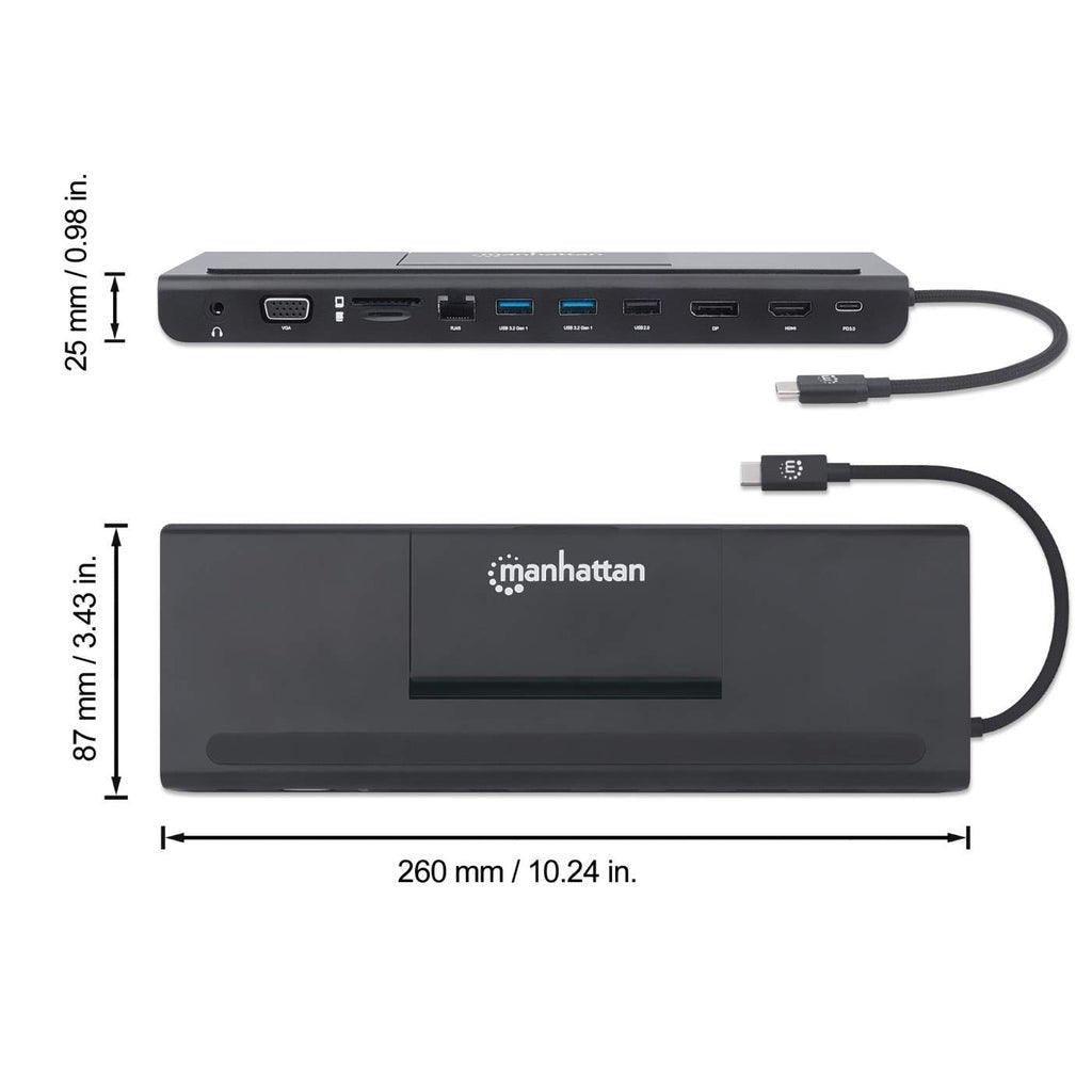 EAN 0766623153478 - Manhattan 153478 base para portátil y replicador de puertos Alámbrico USB 3.2 Gen 1 (3.1 Gen 1) Type-C Ne imagen 10