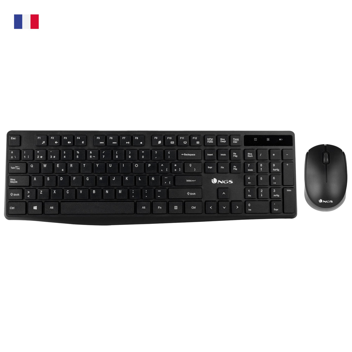 EAN 8435430618341 - NGS Allure Kit, AZERTY, FR teclado Ratón incluido Universal RF inalámbrico Francés Negro imagen 1