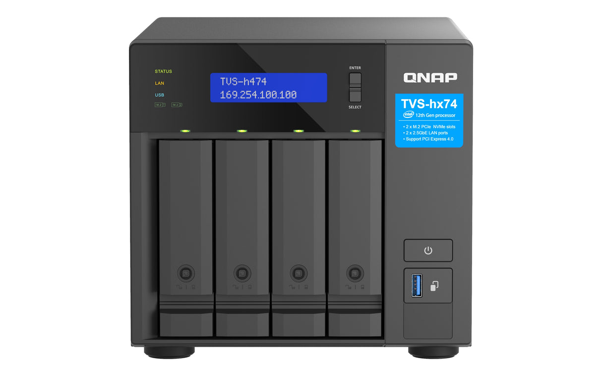 Qnap Nas Tvs-H474-Pt-8g