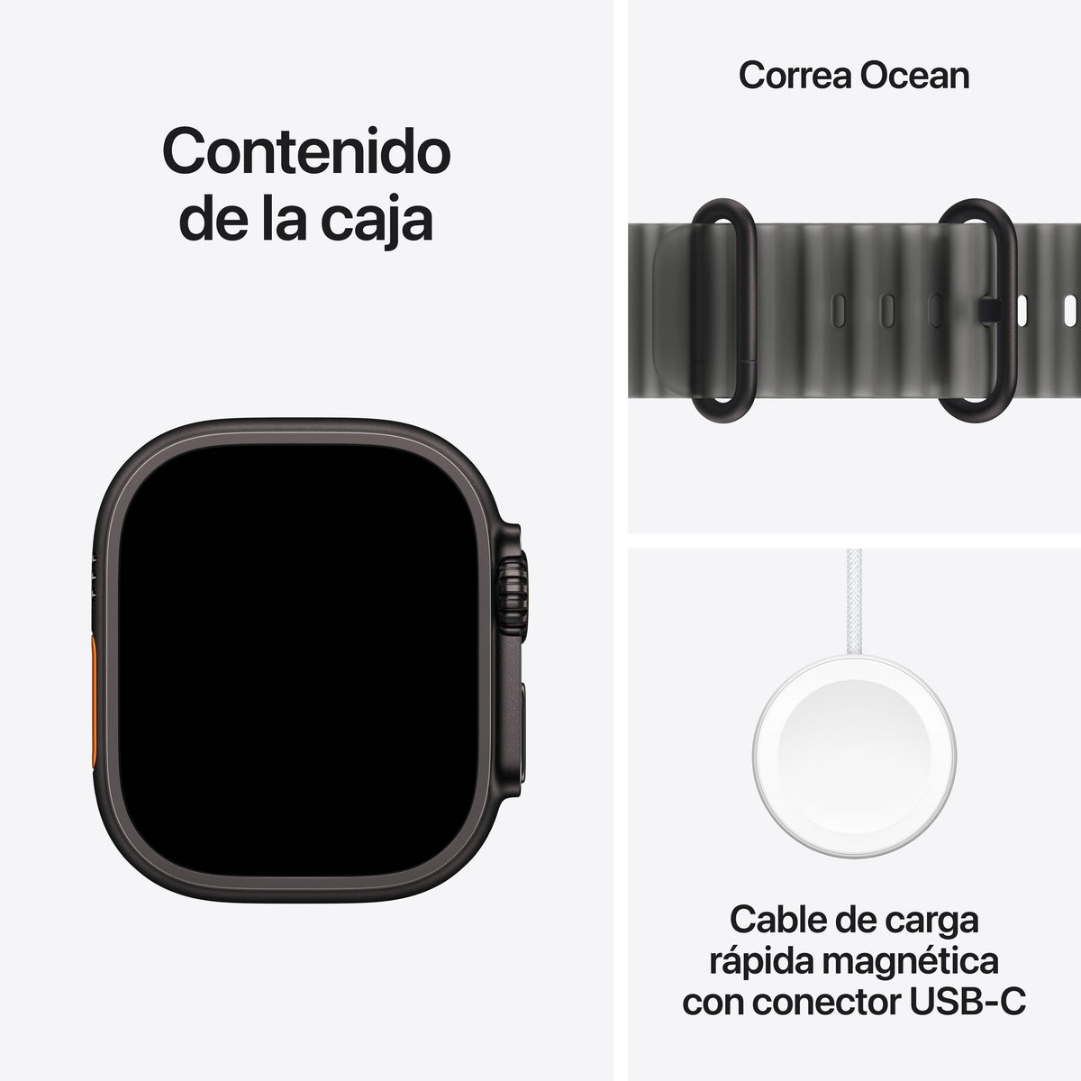 Apple Watch Ultra 4 (2026) Gps+Cel 49mm Caja De Titanio Negro Correa Ocean Band Negro Traslúcido Siri Ai