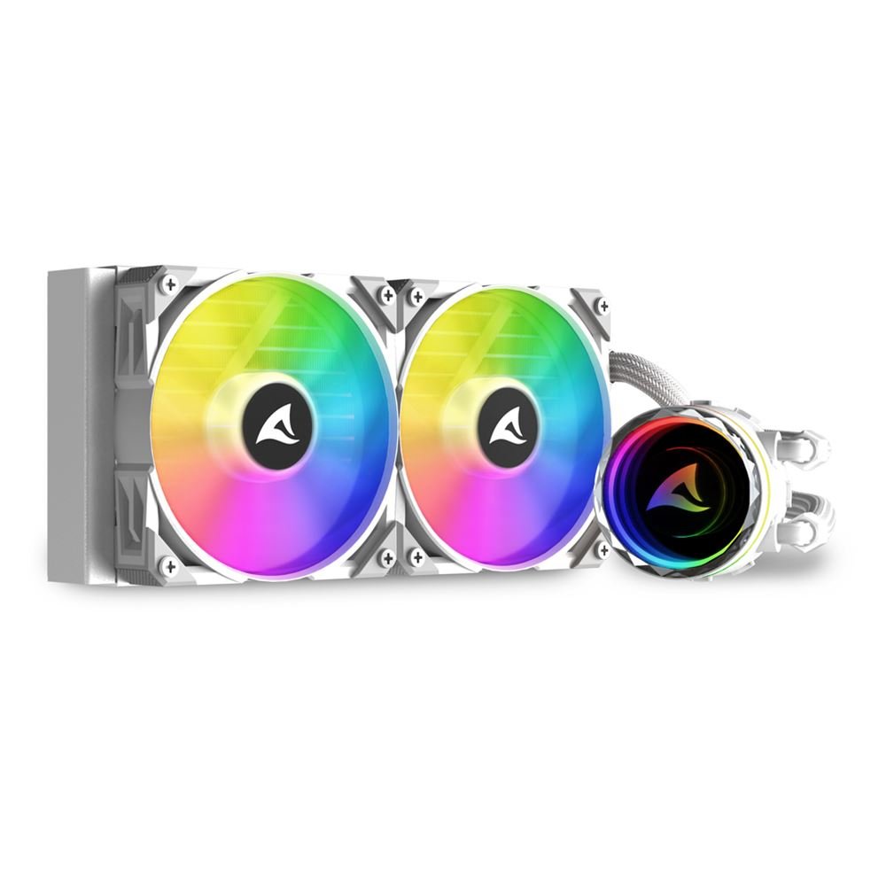 EAN 4044951038602 - Sharkoon S80 RGB Carcasa del ordenador, Procesador Sistema de refrigeración líquida todo en uno 12 cm Bla imagen 1