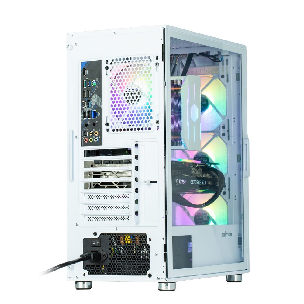 Caja Pc Zalman I3 Neo Atx Mid Tower White Rgb Fan X4