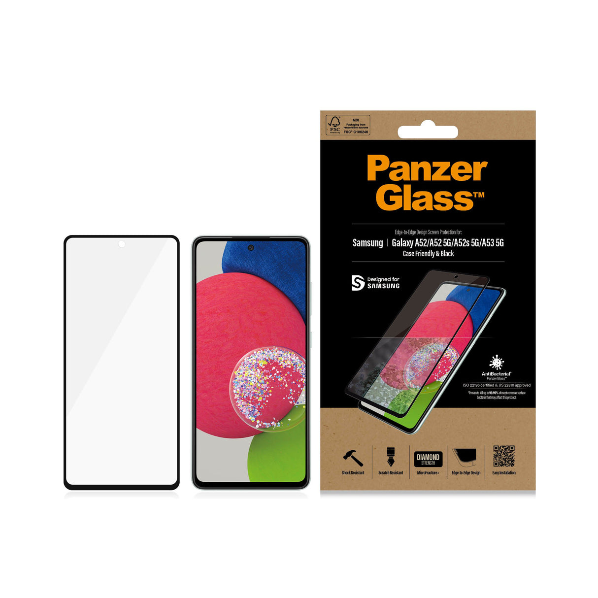 EAN 5711724072536 - PanzerGlass ® Screen Protector Samsung Galaxy A52 | A52 5G | A52s 5G | A53 5G Protector de pantalla 1 pie imagen 3