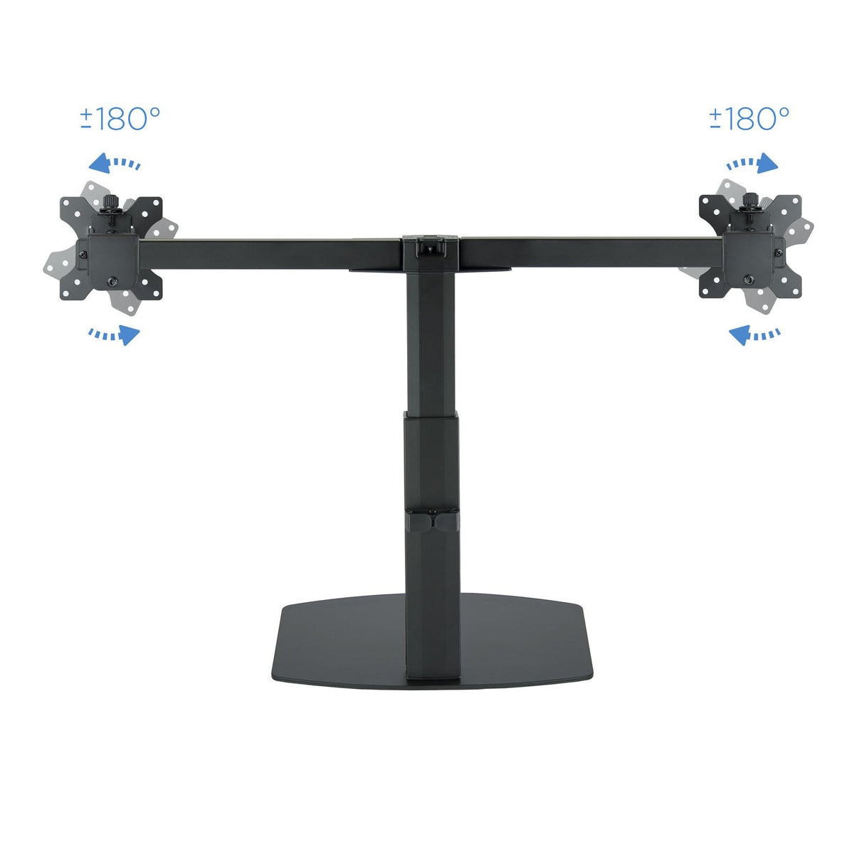 Tooq Soporte De Mesa Para 2 Monitores De 17"-27" - Regulacion De Altura Por Piston De Gas - Gestion De Cables - Peso