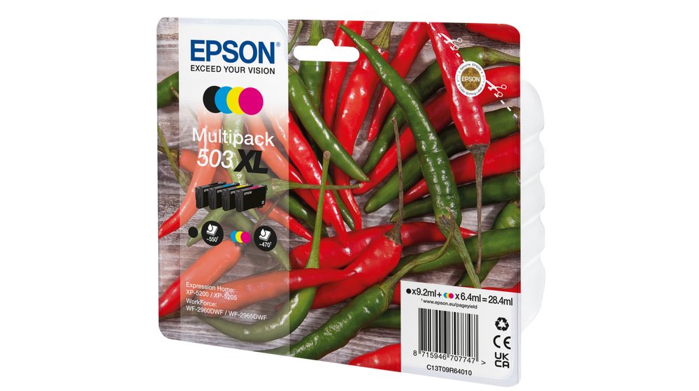 EAN 8715946707747 - Epson 503XL cartucho de tinta 1 pieza(s) Original High (L) Yield Negro, Cian, Magenta, Amarillo imagen 2