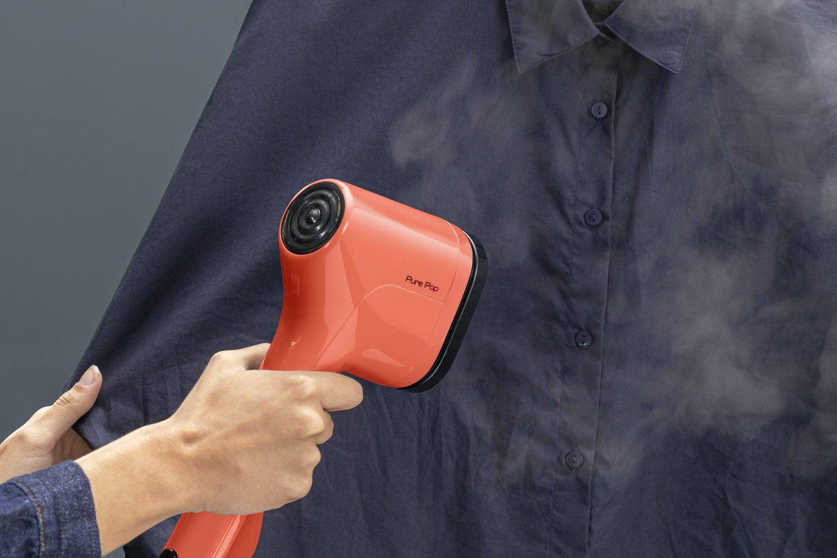 Tefal Dt2022e1 Pure Pop Handheld Garment Steamer, Coral Red