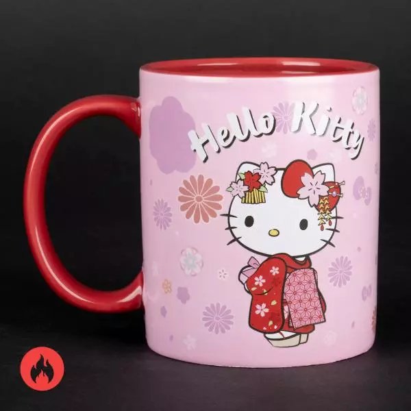 Taza Termosensible Konix Hello Kitty Kimono