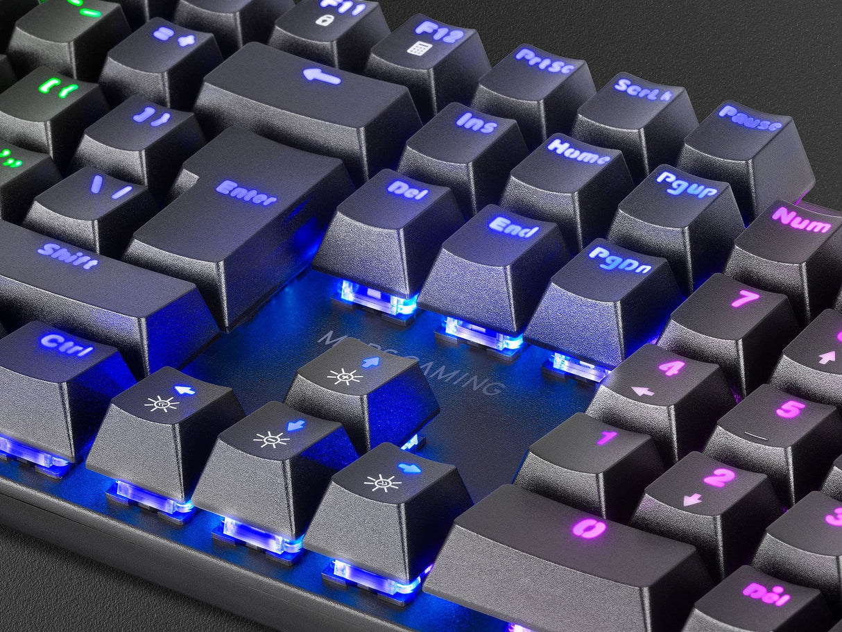 Teclado Italiano Mars Gaming Mk422 Negro Mecánico Gaming Rgb Antighosting Switch Mecánico Azul
