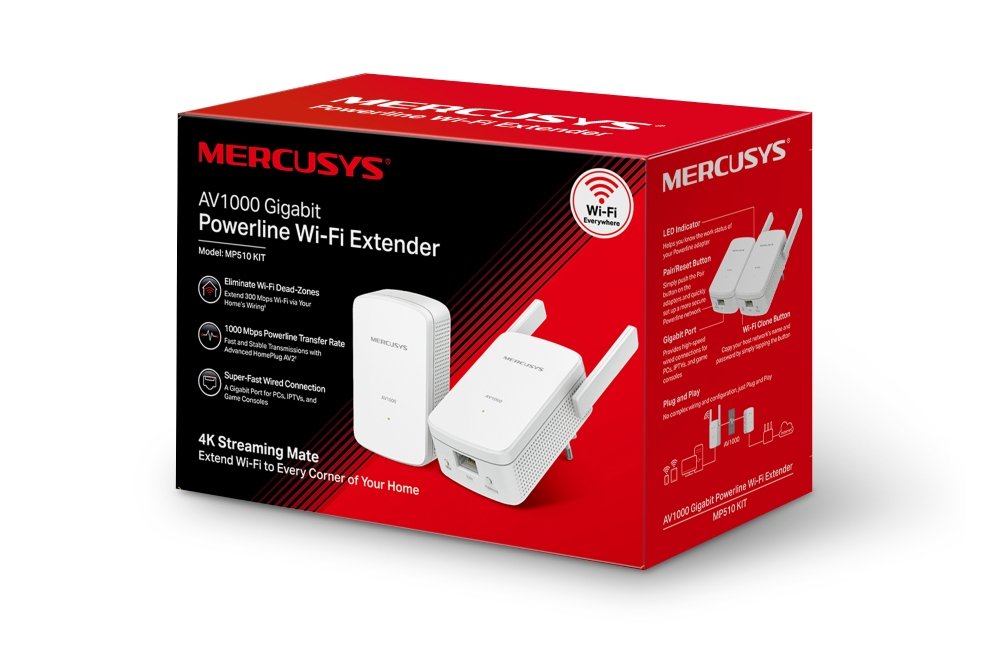 EAN 6935364072698 - Mercusys MP510 KIT adaptador de red PowerLine 1000 Mbit/s Ethernet Wifi Blanco 2 pieza(s) imagen 5