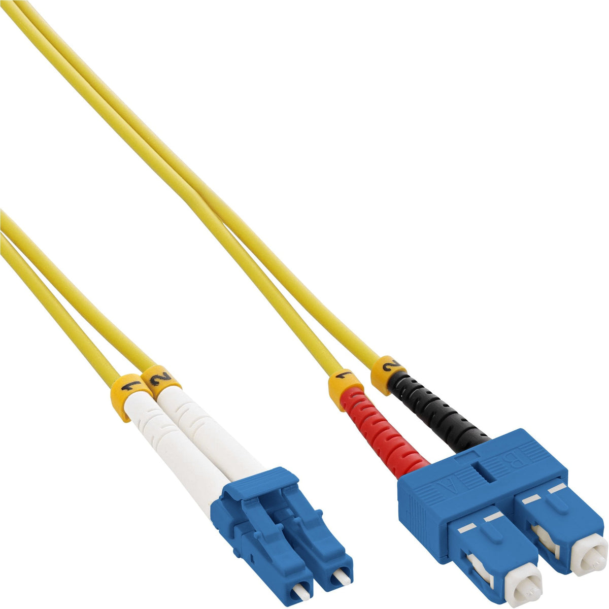 Cable Dúplex De Fibra Óptica Inline, Lc/Sc, 9/125 ?M, Os2, 1 M