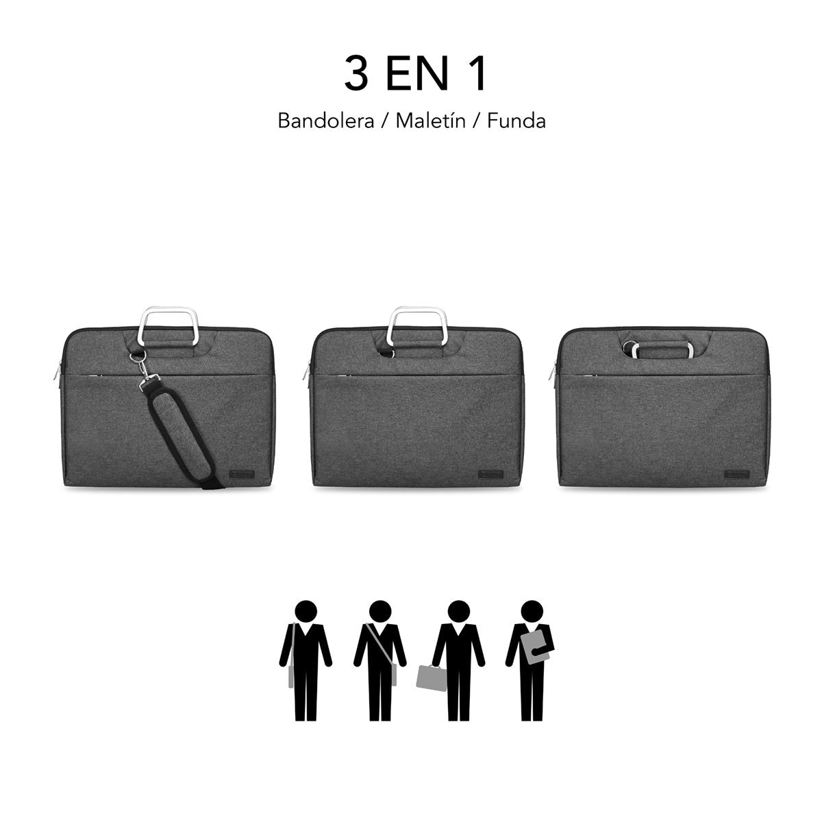 EAN 8436586741334 - SUBBLIM SUB-LS-1BS0002 maletines para portátil 35,6 cm (14") Gris imagen 5