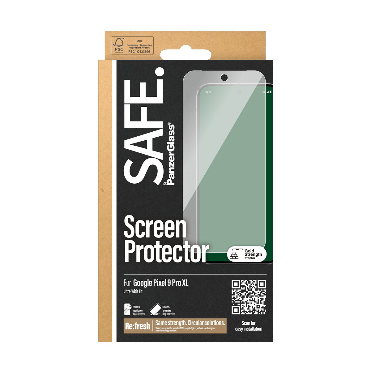 EAN 5715685006982 - PanzerGlass SAFE. by ® Screen Protector Google Pixel 9 Pro XL | Ultra-Wide Fit Protector de pantalla 1 pi imagen 3
