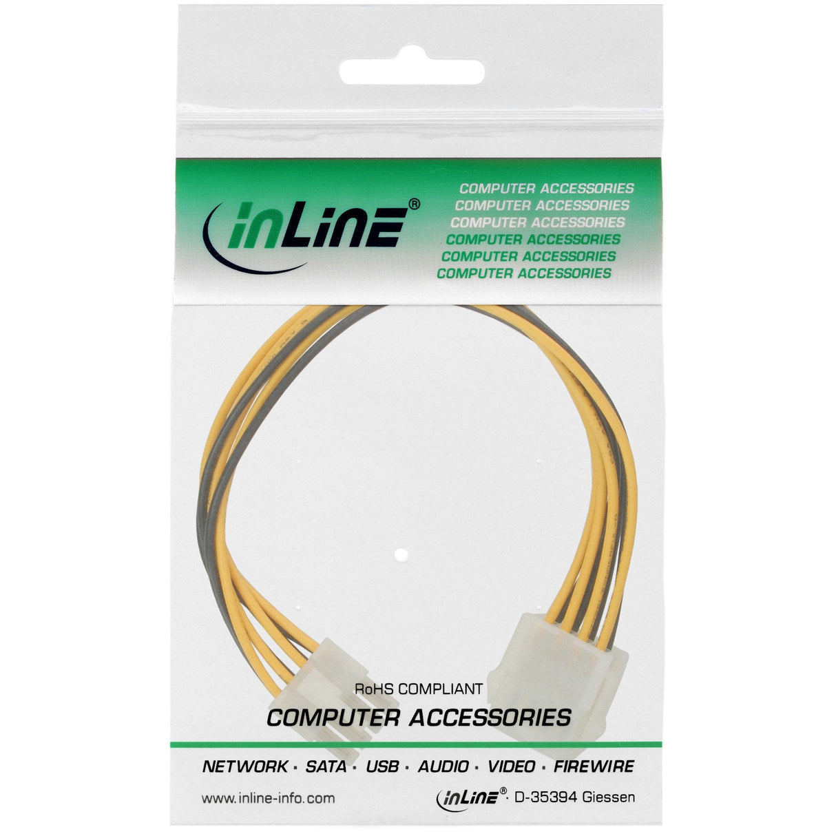 Cable De Alimentación Inline Interno De 8 Pines Macho A Hembra De 0,2 M