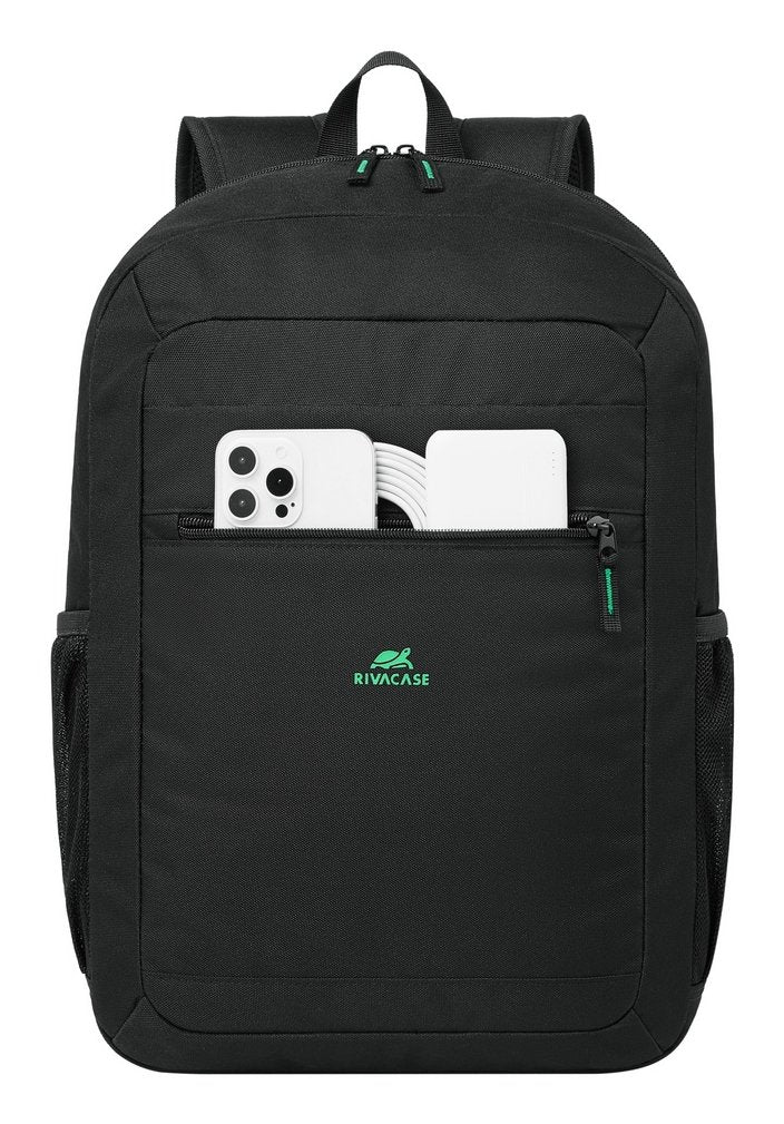 EAN 4260709015569 - Rivacase Gremio mochila City backpack Negro Poliéster, Tereftalato de polietileno reciclado (rPET) imagen 6