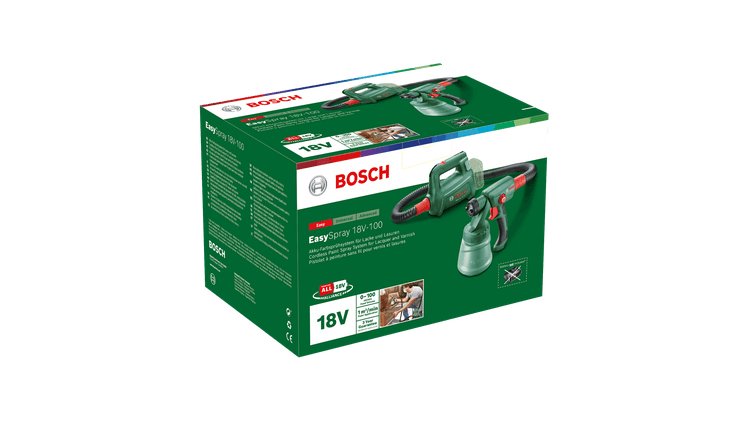 Sistema De Pulverización De Pintura Inalámbrico Bosch Easyspray 18v-100 Baretool, Pistola Pulverizadora