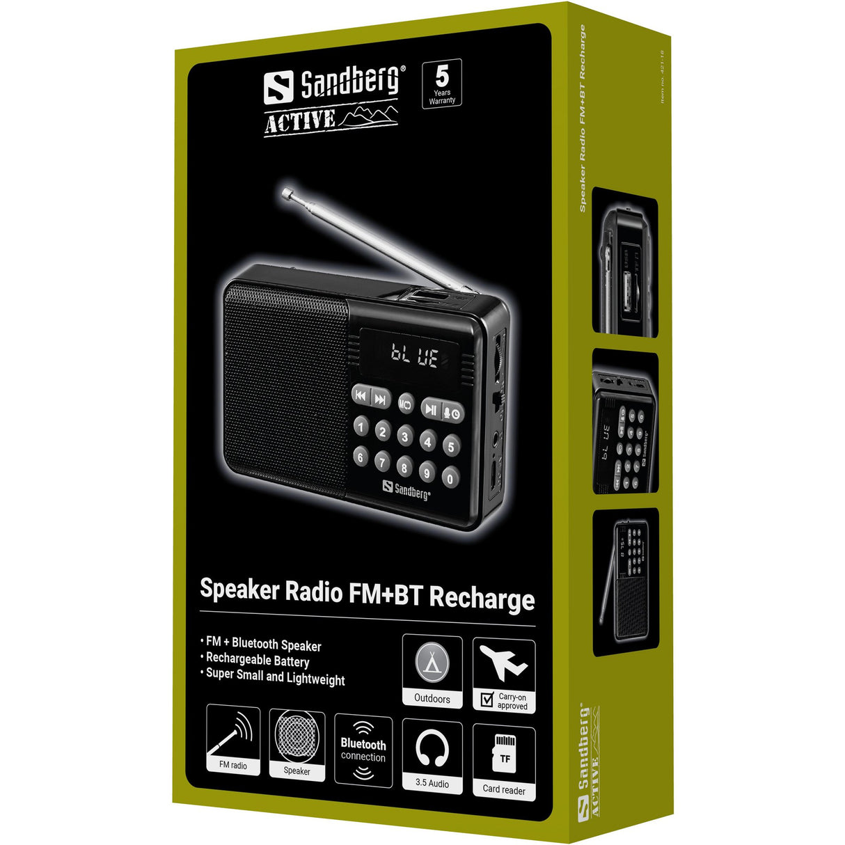 EAN 5705730421181 - Sandberg 421-18 radio Portátil Analógica Negro imagen 5