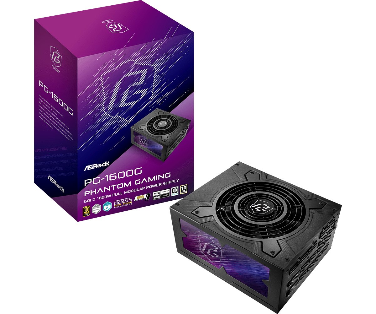 EAN 4710483948701 - Asrock Phantom Gaming PG-1600G unidad de fuente de alimentación 1600 W 20+4 pin ATX ATX Negro imagen 1