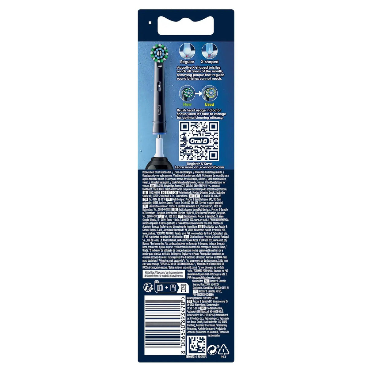 EAN 8006540893470 - Oral-B CrossAction 4 pieza(s) Negro imagen 4
