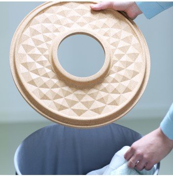 Papelera Brabantia, 35 L Corcho/Blanco