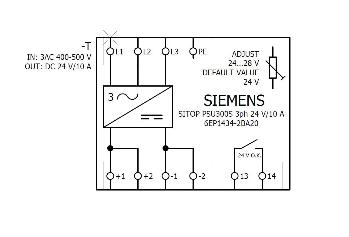 Siem Stromversorgung Sitop 6ep1434-2ba20 Psu300s, 3-Phasig Dc 24 V 10 A 6ep1434-