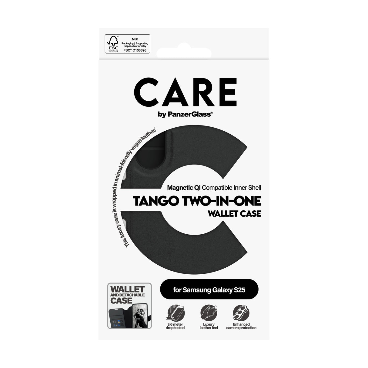 EAN 5715685016844 - PanzerGlass CARE™ by ® Tango 2-in-1 Wallet Case w. Qi Compatible Samsung Galaxy S25 funda para teléfono m imagen 4