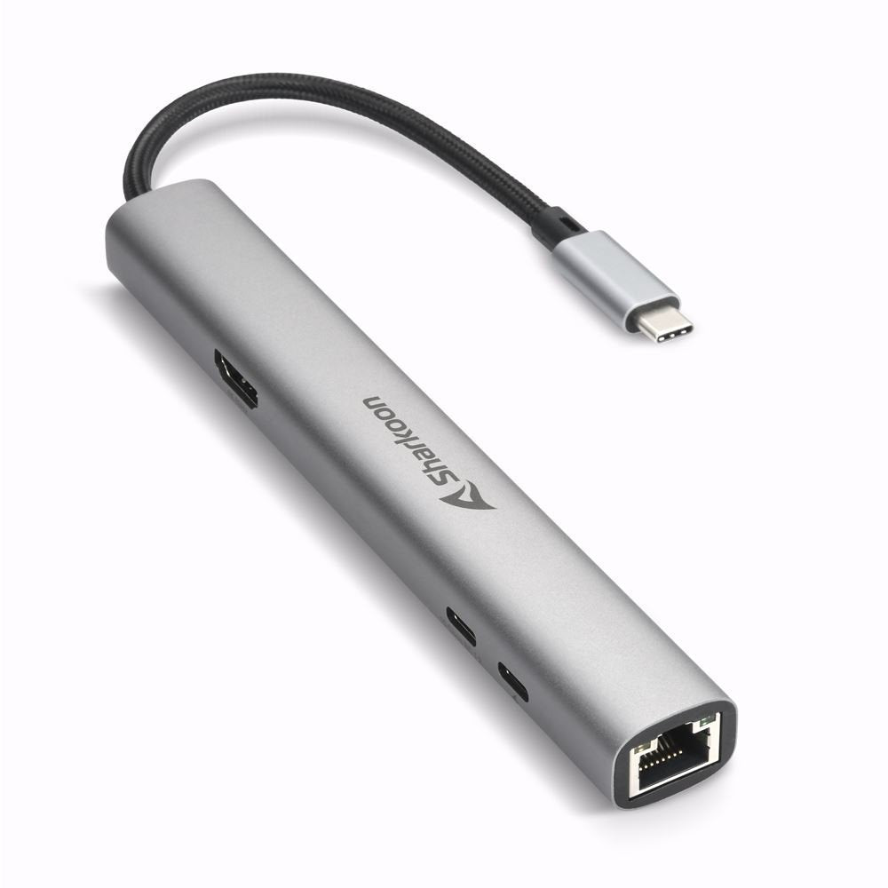 EAN 4044951040704 - Sharkoon 4044951040704 hub de interfaz 1250 Mbit/s Gris Oscuro imagen 1