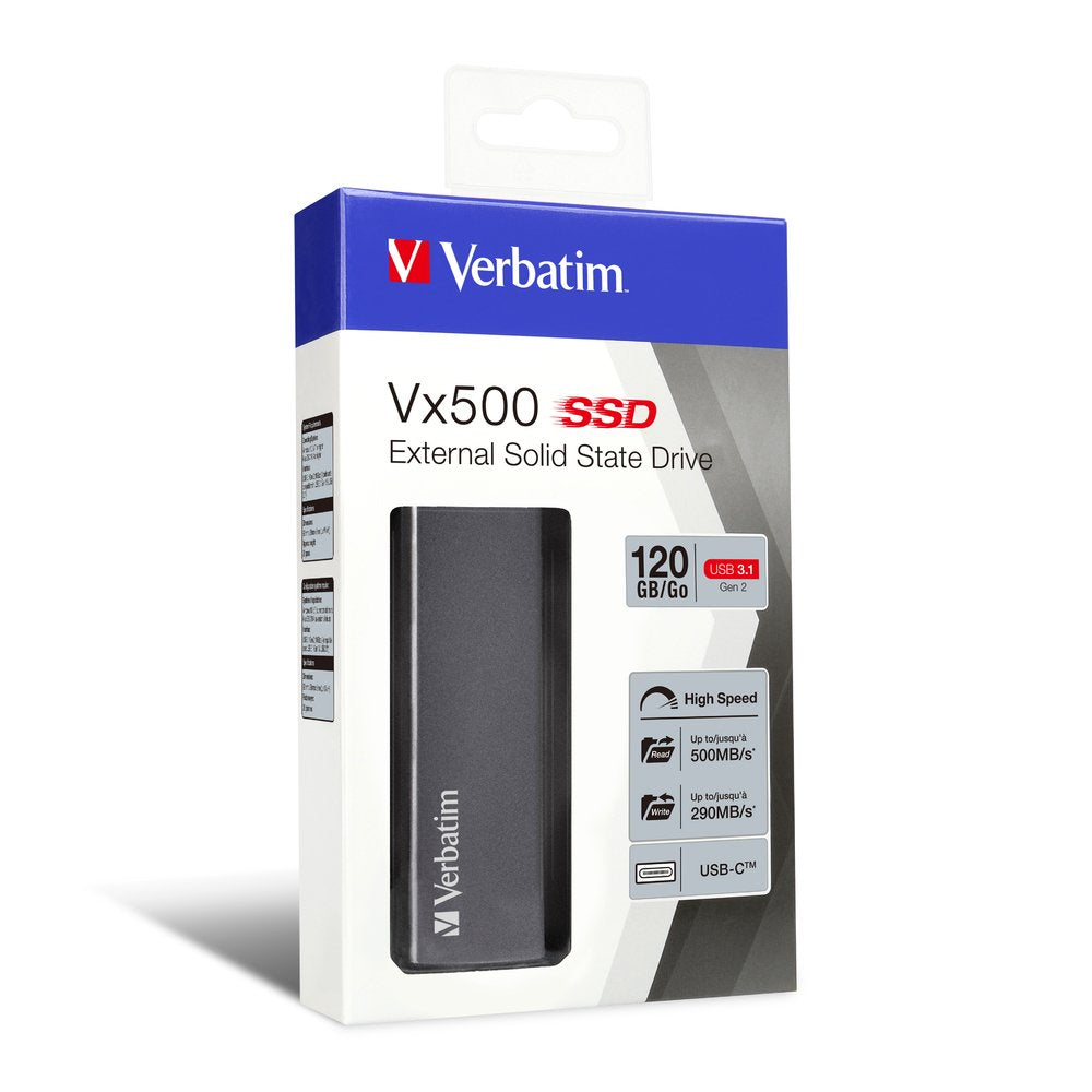 Disco Externo Ssd Verbatim Vx500 Usb 3.1 Gen 2 120gb