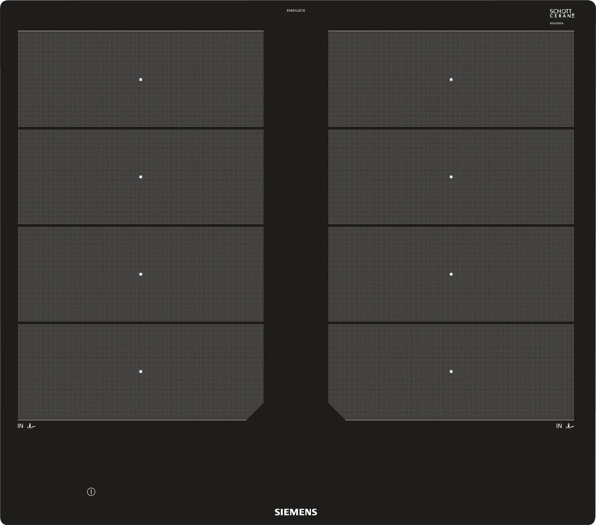 Siemens Ex601lxc1e Iq700, Placa De Cocina Independiente Negro Ex601lxc1e