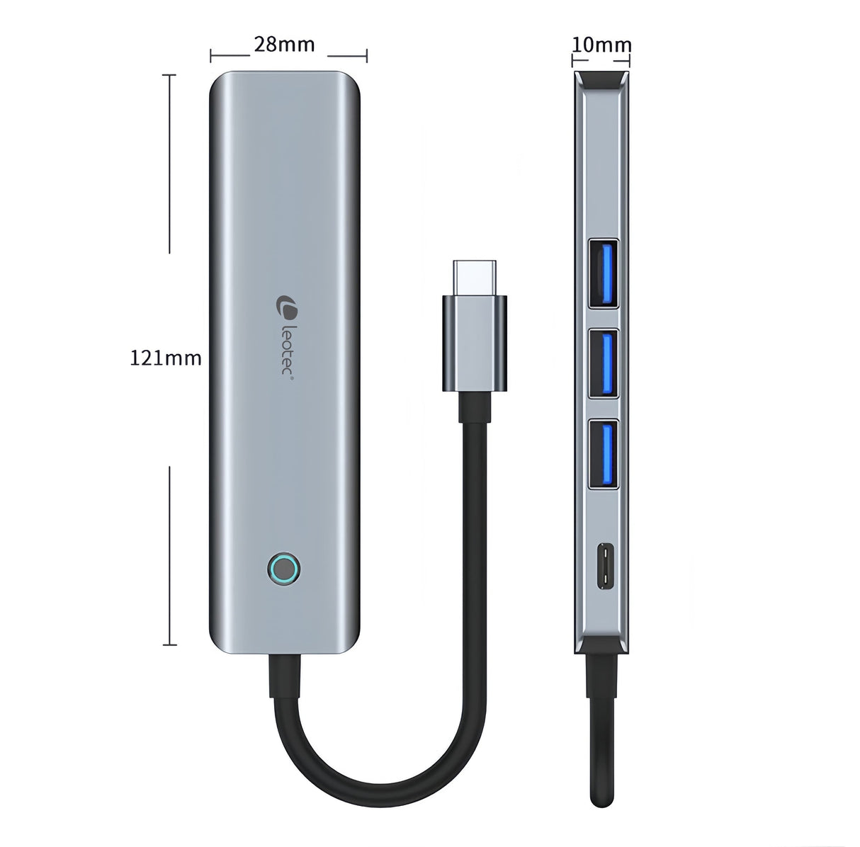 Leotec Docking Station 6en1 1usb-C Pd100 Power&Datos 3usb3.0 1hdmi 4k 30hz