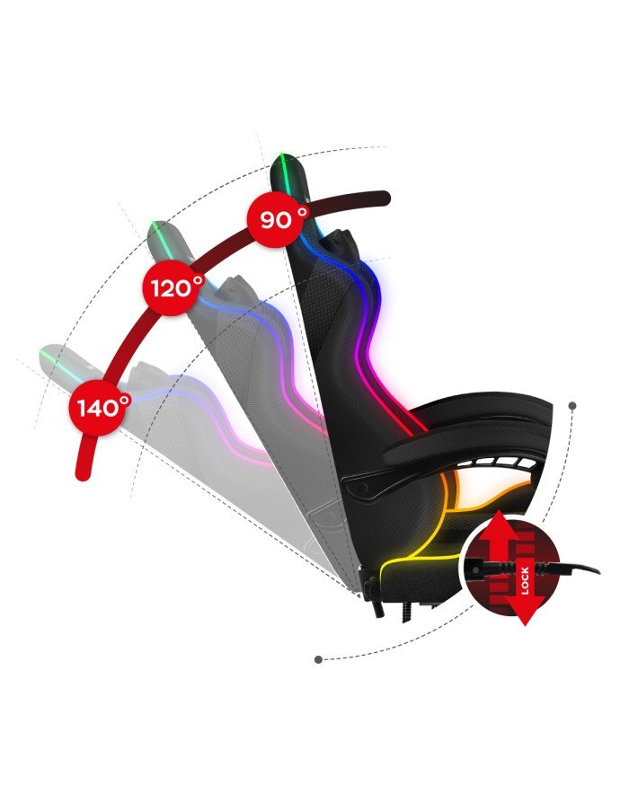 EAN 5903796011388 - Huzaro FORCE 4.7 Silla para videojuegos de PC Asiento (de seguridad) de butaca Negro imagen 7