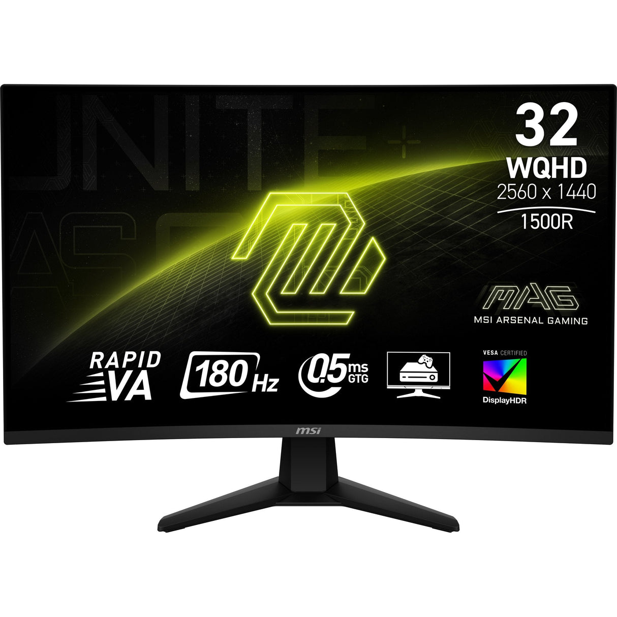 Monitor Msi Mag 32cq6f (31.5") 2560 X 1440 Pixeles Wide Quad Hd Negro