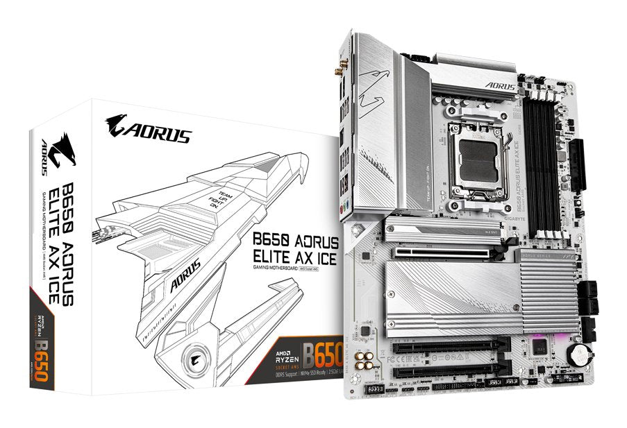 Placa Base Gigabyte B650 Aorus Elite Ax Ice Am5 4xddr5 4xsata 3xm.2