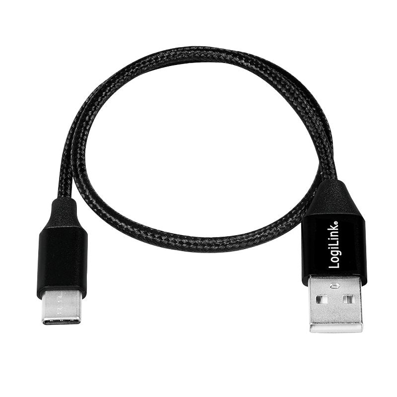 Logilink Cu0139 Cable Usb 0,3 M 2.0 Usb A Usb C Negro