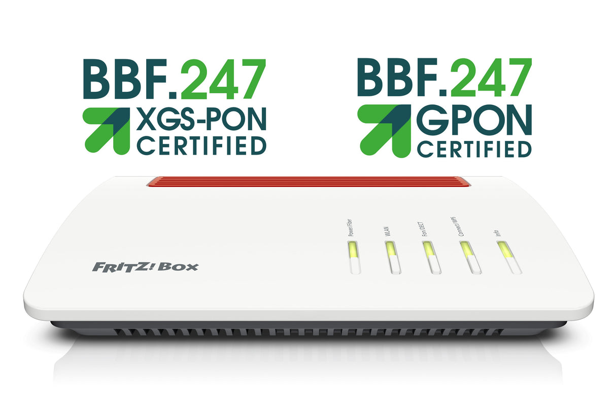 EAN 4023125030154 - Box FRITZ! 5590 Fiber XGS-PON router inalámbrico Gigabit Ethernet Doble banda (2,4 GHz / 5 GHz) Blanco imagen 5