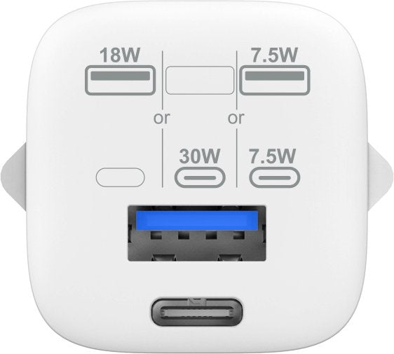 De Fábrica Certificada Mfi 30 W 5v 3a O 9v 3a O 12v 2.5a O 15v 2a O 20v 1.5a Puerto Usb C Puerto Usb A Enchufe Schuko Eu Cee 7/7 Transistores De Nitruro De Galio (Gan) Lo Hacen Muy Compacto Carga Rápida Con Iphone Pro Y Pro Max Carga Rápi